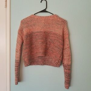 Forever 21 Fuzzy Pink and Gray Sweater